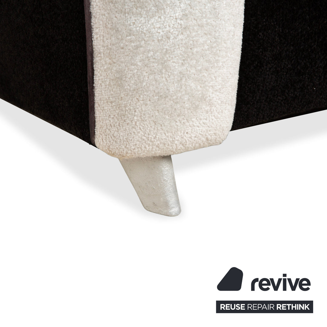 Bretz Slow Rider Stoff Dreisitzer weiß Schwarz