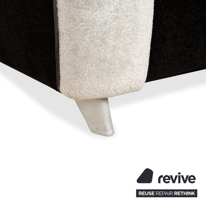 Bretz Slow Rider Stoff Dreisitzer weiß Schwarz