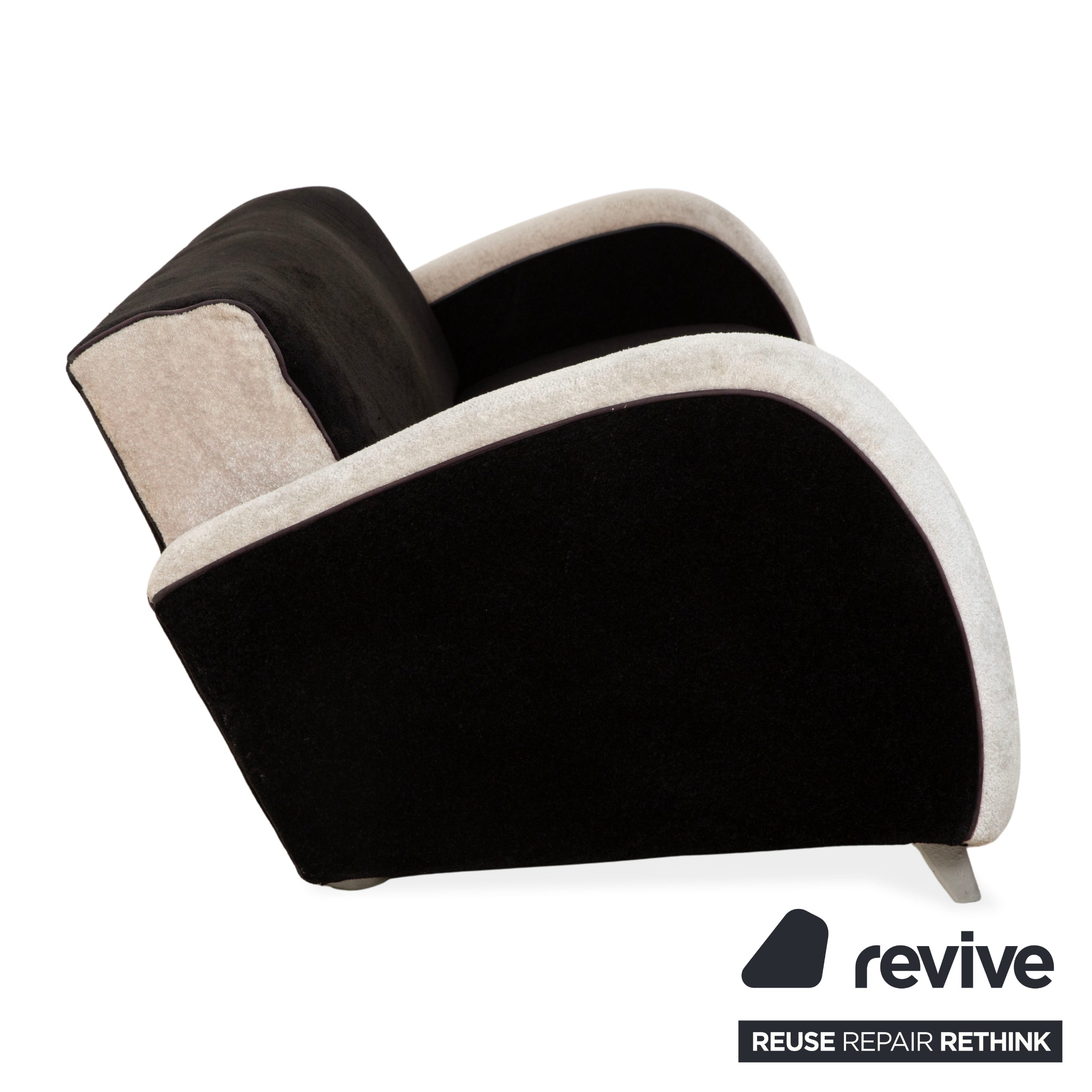 Bretz Slow Rider Stoff Dreisitzer weiß Schwarz