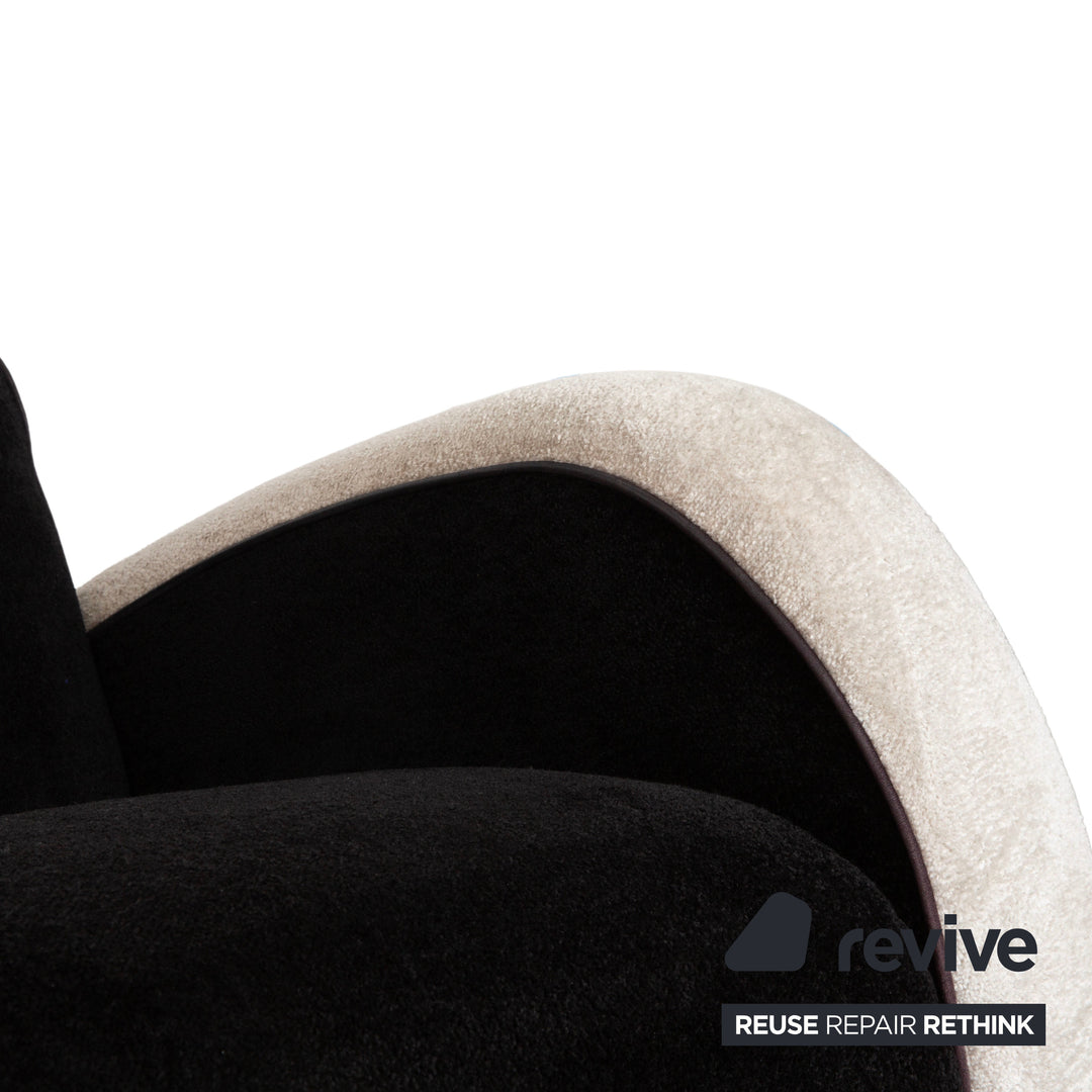 Bretz Slow Rider Stoff Dreisitzer weiß Schwarz