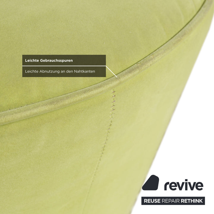 Bretz Stoff Hocker rund Grün Limone