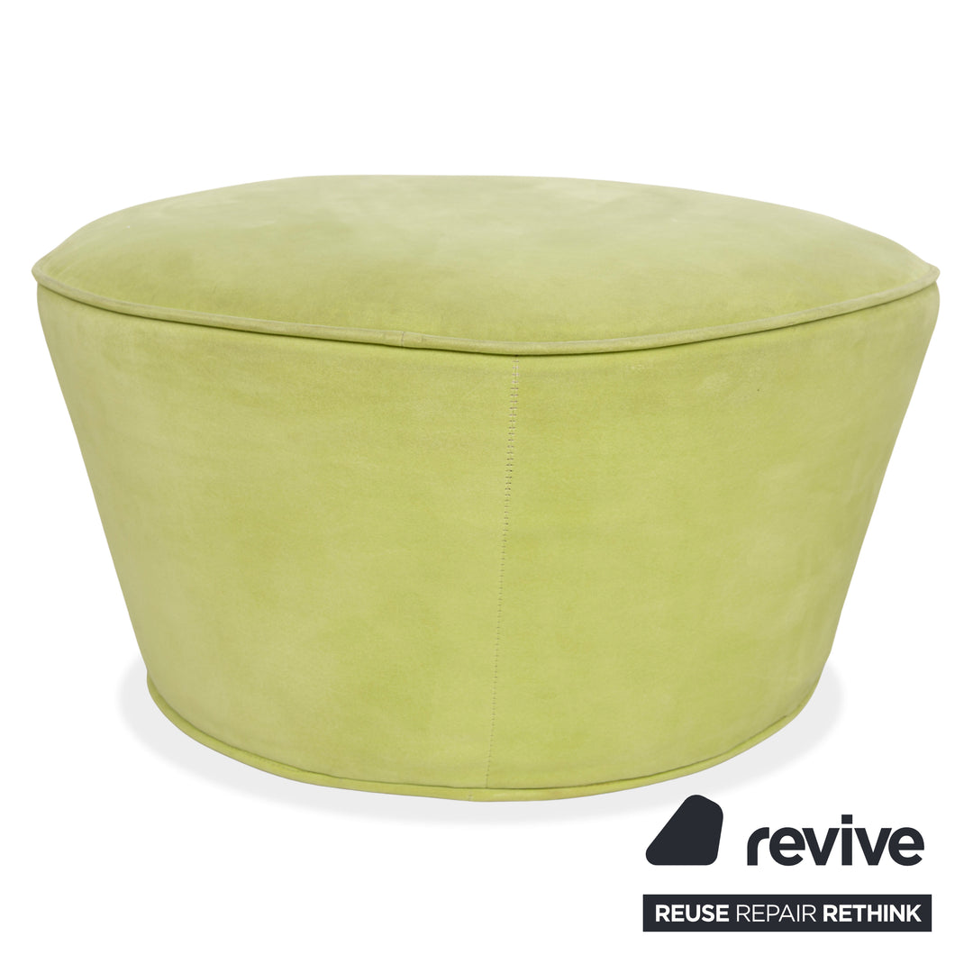 Bretz Stoff Hocker rund Grün Limone