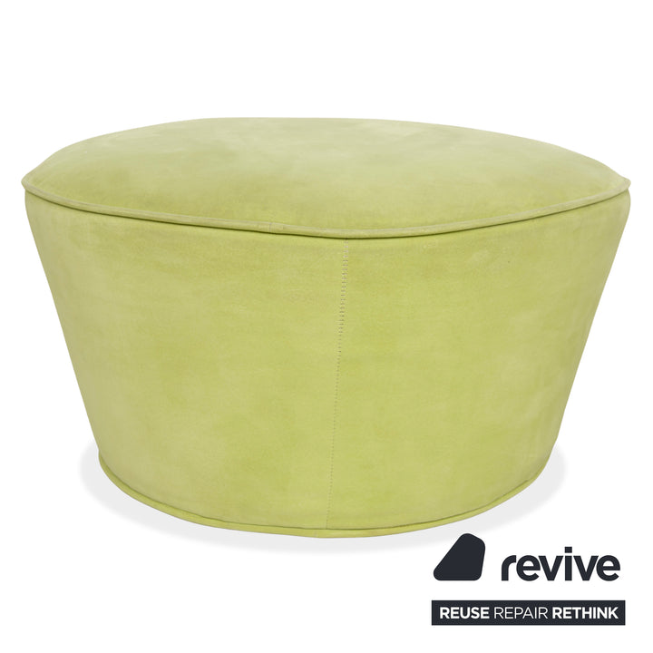 Bretz Stoff Hocker rund Grün Limone