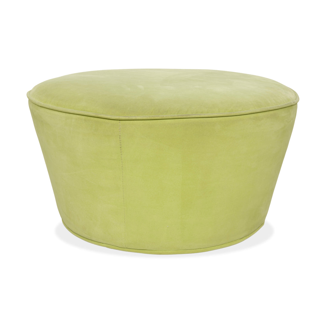 Bretz Stoff Hocker rund Grün Limone