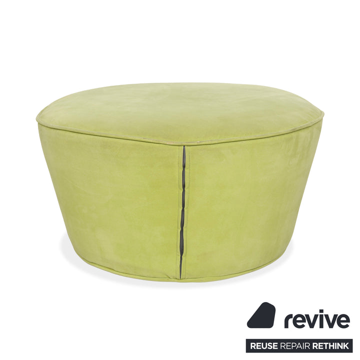 Bretz Stoff Hocker rund Grün Limone