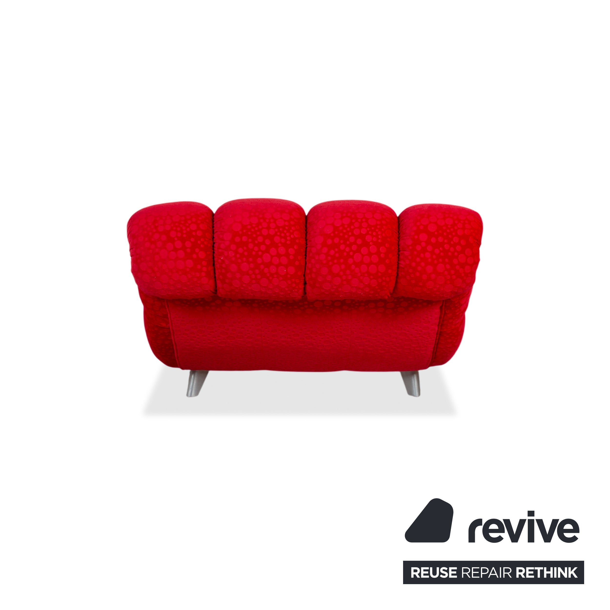 Bretz Stoff Liege Rot Sofa Couch