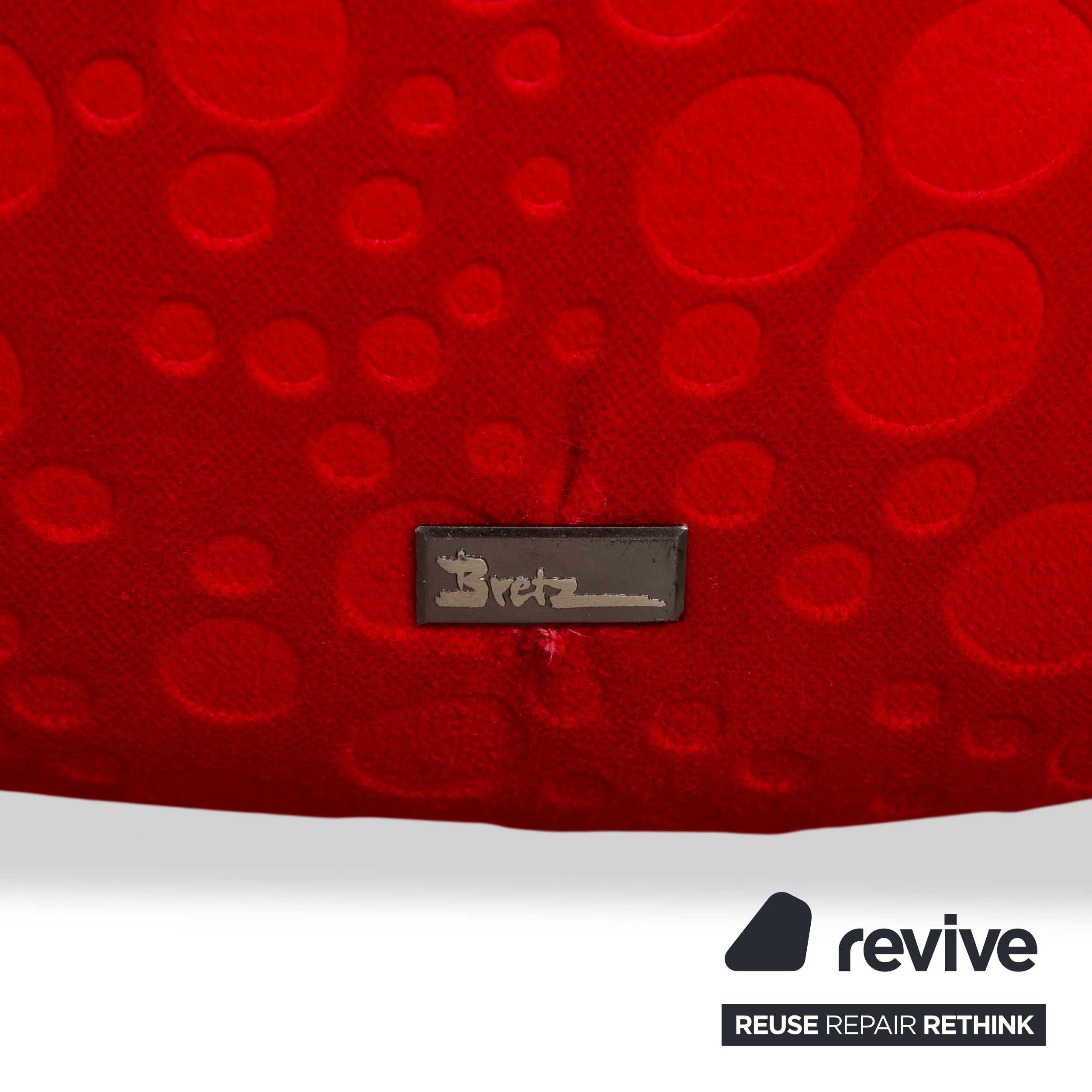Bretz Stoff Liege Rot Sofa Couch