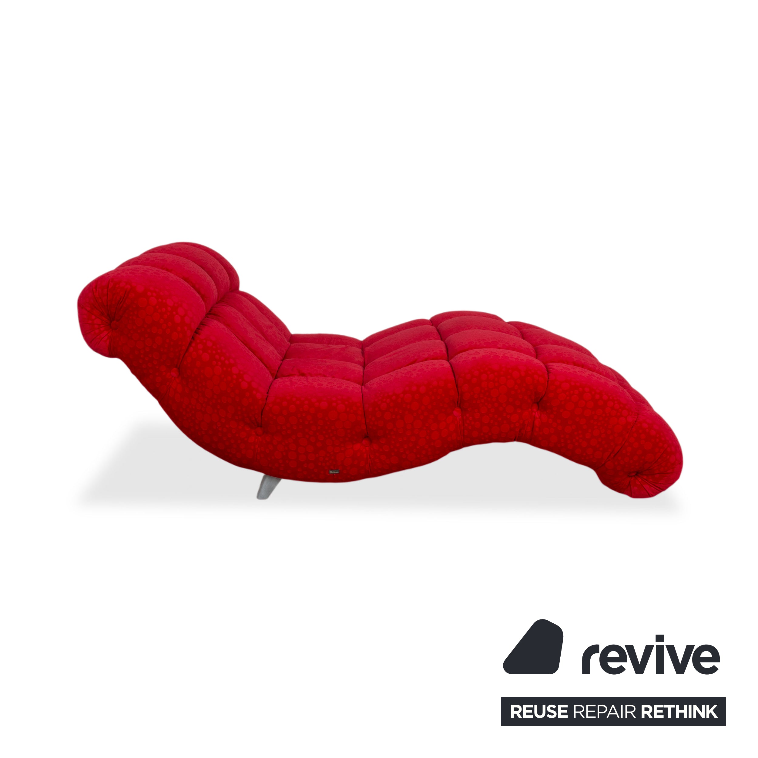 Bretz Stoff Liege Rot Sofa Couch