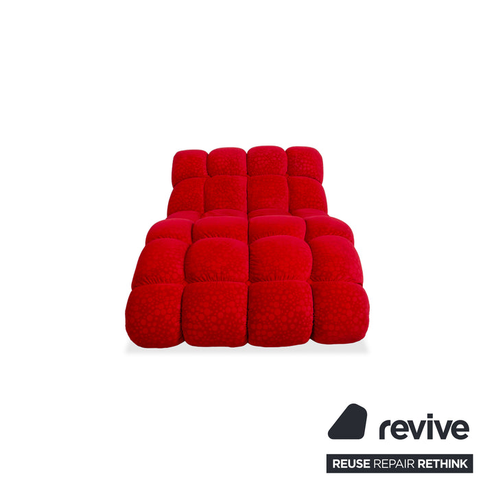 Canapé-lit rouge en tissu Bretz