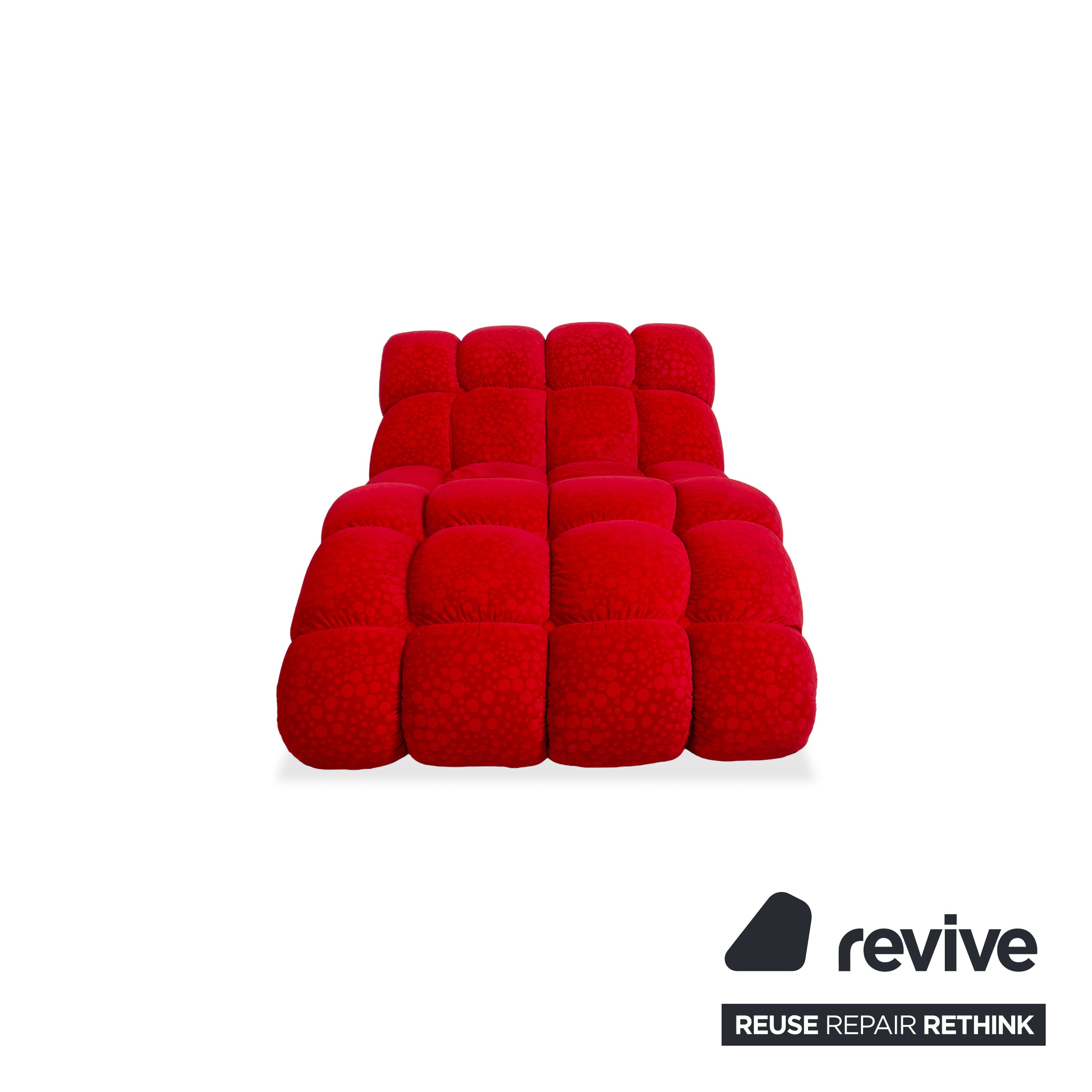 Bretz Stoff Liege Rot Sofa Couch