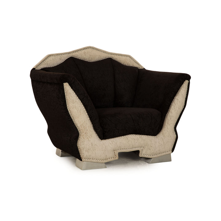 Bretz T-Rex fabric armchair black