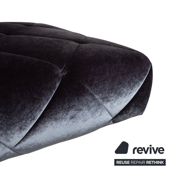 Bretz Teratai Stoff Velour Ecksofa Blau Grau Sofa Couch