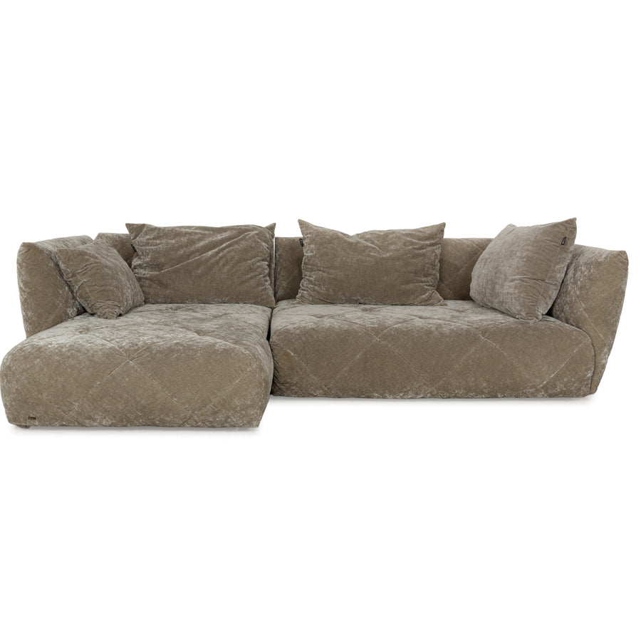 Bretz Teratai Stoff Ecksofa Grau Greige Recamiere links Sofa Couch