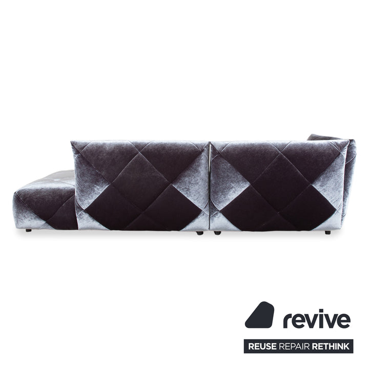 Bretz Teratai Stoff Velour Samt Ecksofa Anthrazit Blau Grau Sofa Couch