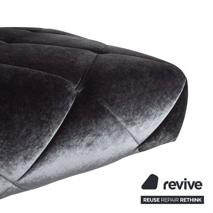 Bretz Teratai Stoff Velour Samt Ecksofa Anthrazit Blau Grau Sofa Couch