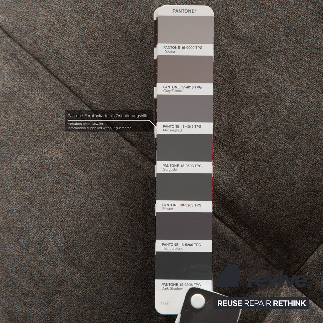 Bretz Teratai Stoff Viersitzer Grau Silber Sofa Couch