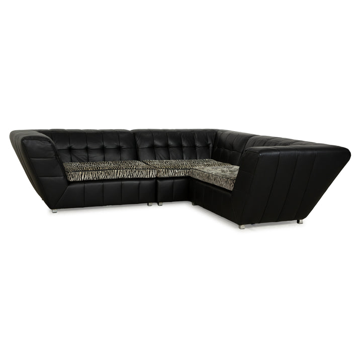 Bretz Tiziana Leder Ecksofa Schwarz Sofa Couch