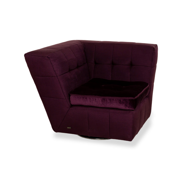 Fauteuil Bretz Tiziana en tissu violet