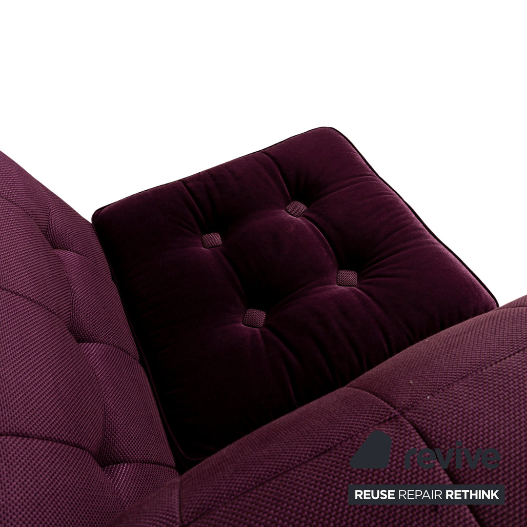 Bretz Tiziana Fabric Armchair Purple