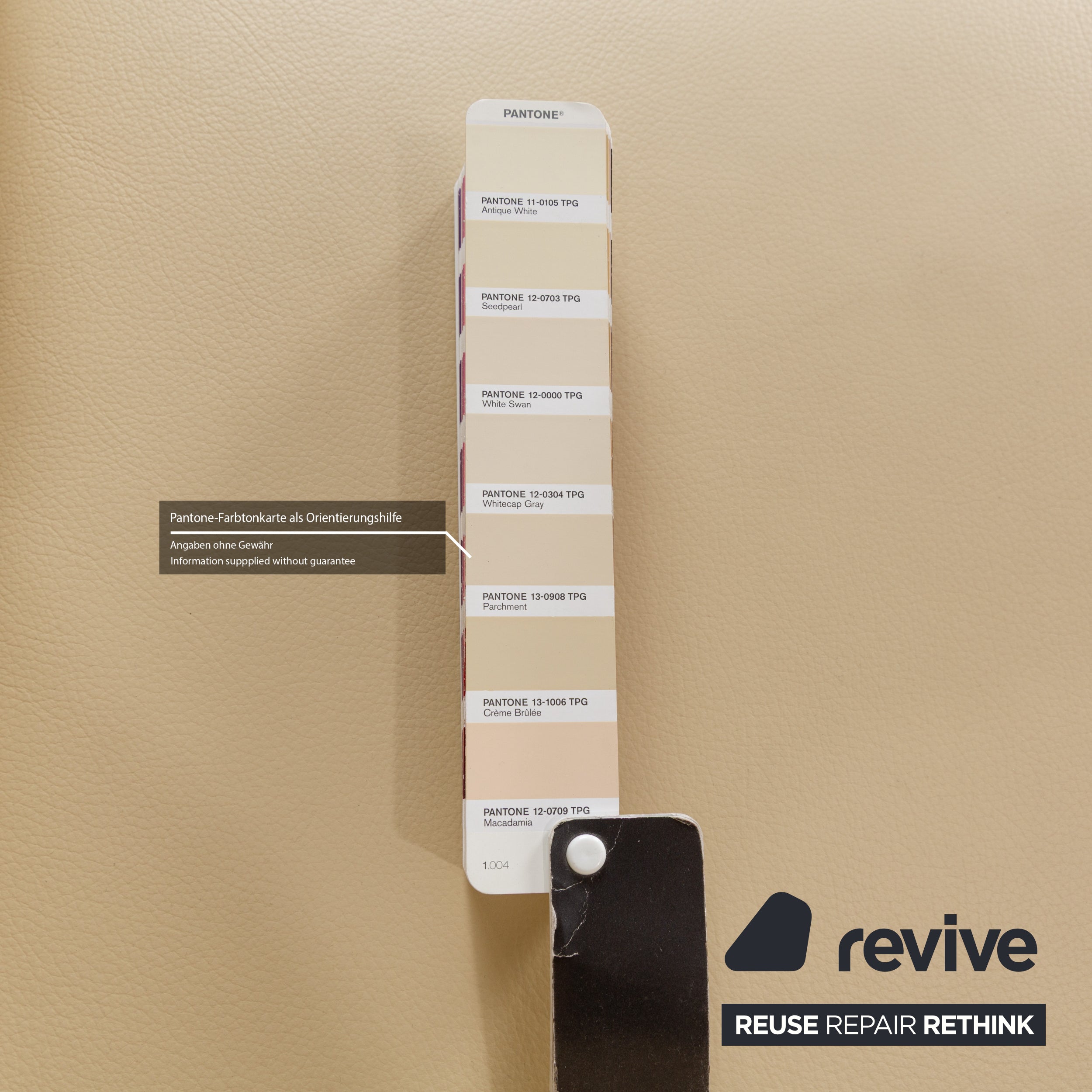 Brühl Alba Leder Dreisitzer Beige Creme manuelle Funktion Sofa Couch