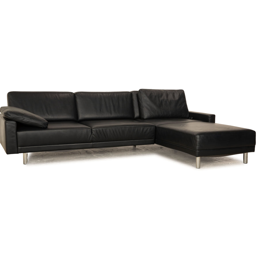 Brühl Alba Leder Ecksofa Dunkelblau Récamiere Rechts Sofa Couch