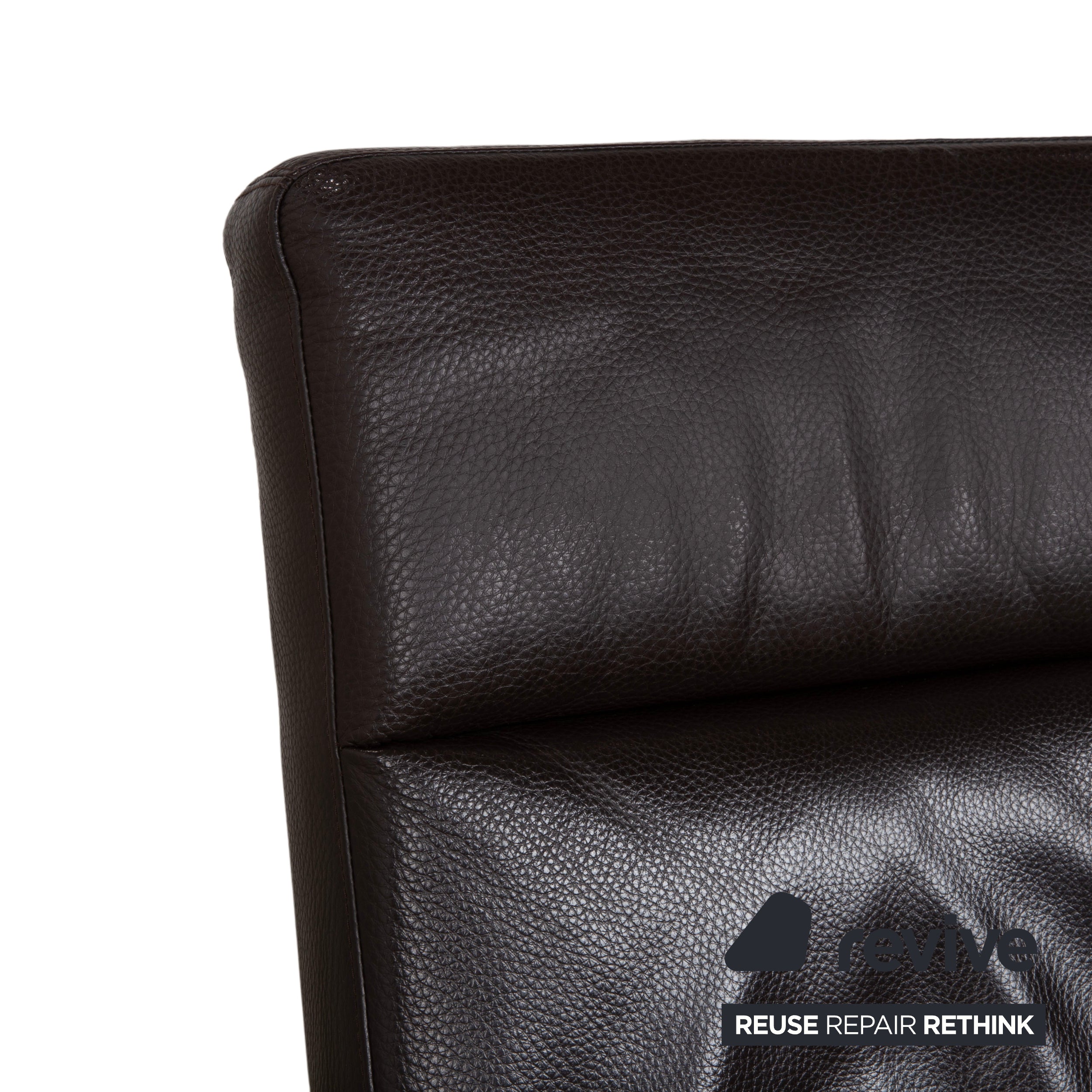 Brühl Alba Leder Sessel Braun inkl. manueller Relaxfunktion und Chrom Fuß Dickleder