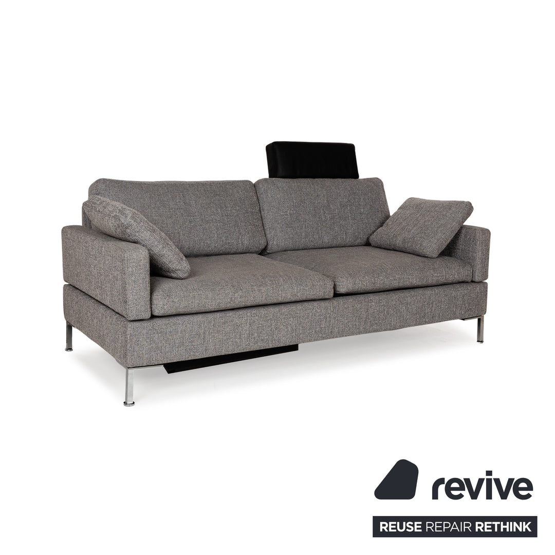 Brühl Alba Stoff Dreisitzer Grau manuelle Funktion Sofa Couch