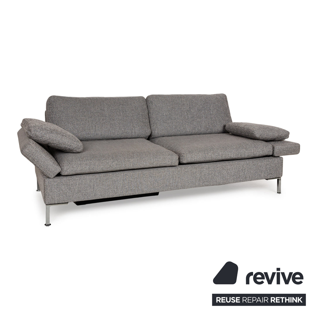 Brühl Alba Stoff Dreisitzer Grau manuelle Funktion Sofa Couch