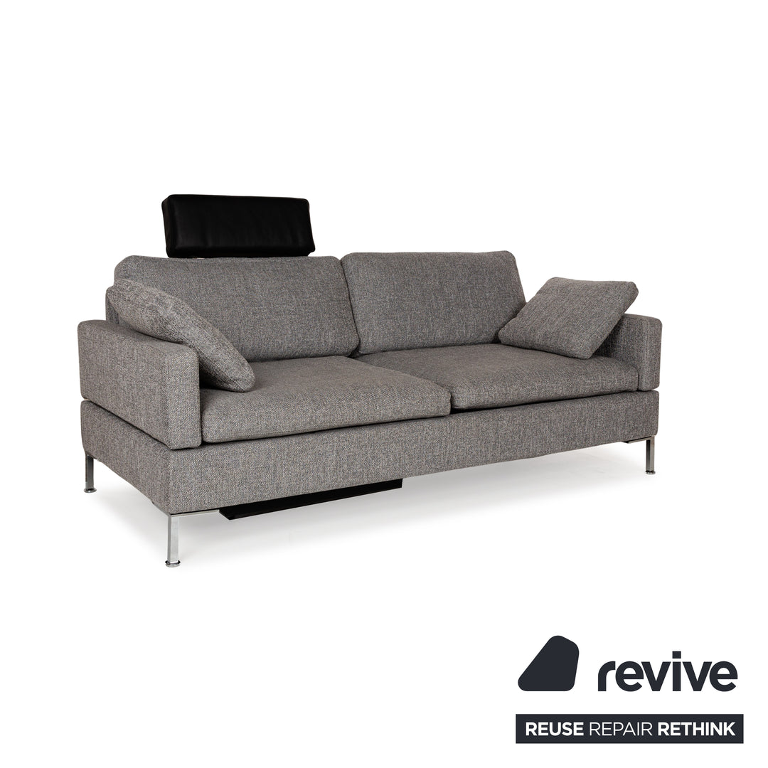 Brühl Alba Stoff Dreisitzer Grau manuelle Funktion Sofa Couch