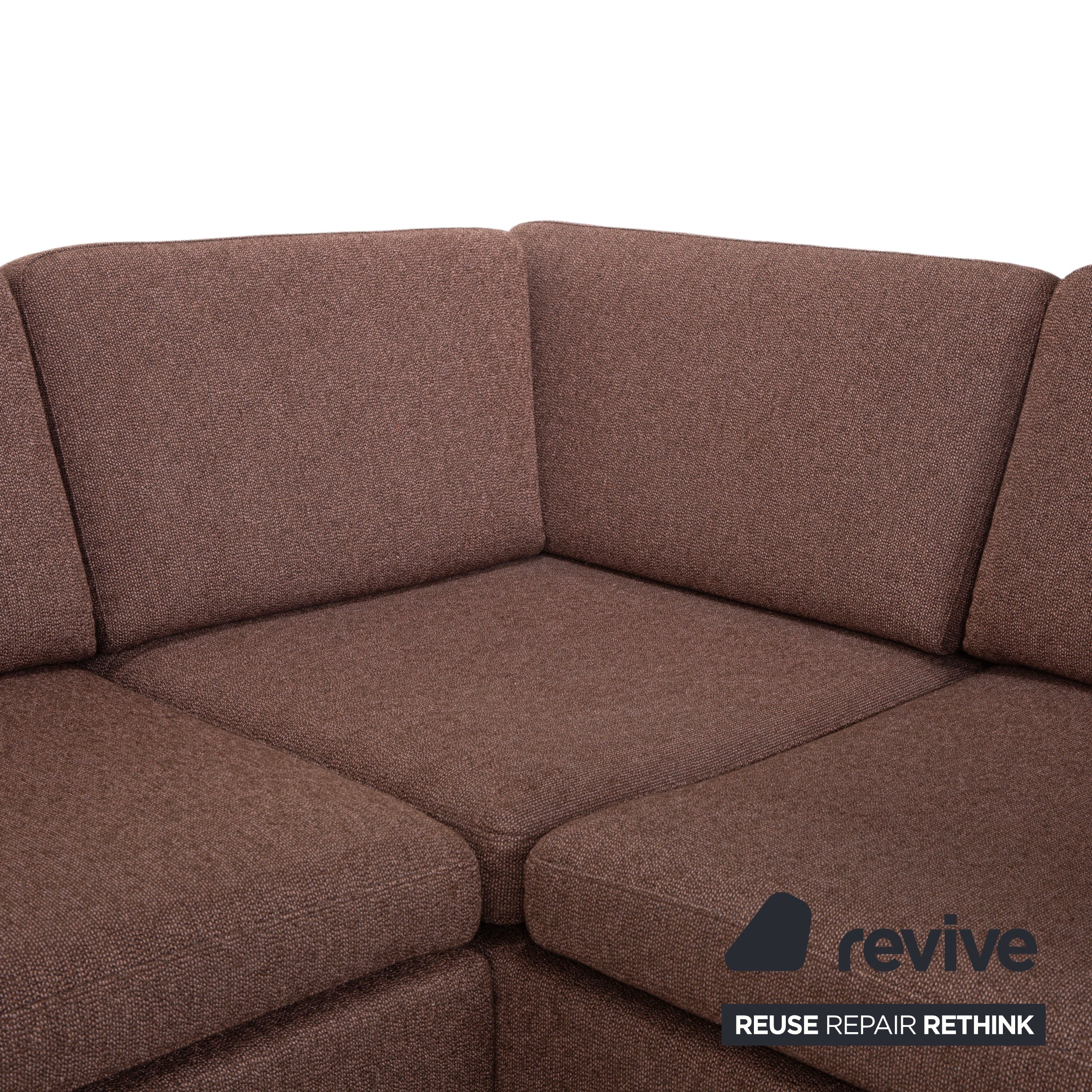 Brühl Alba Stoff Chrom Ecksofa Braun Grau Taupe manuelle Funktion Sofa Couch