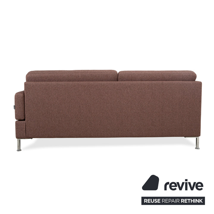 Brühl Alba fabric chrome corner sofa brown grey taupe manual function sofa couch
