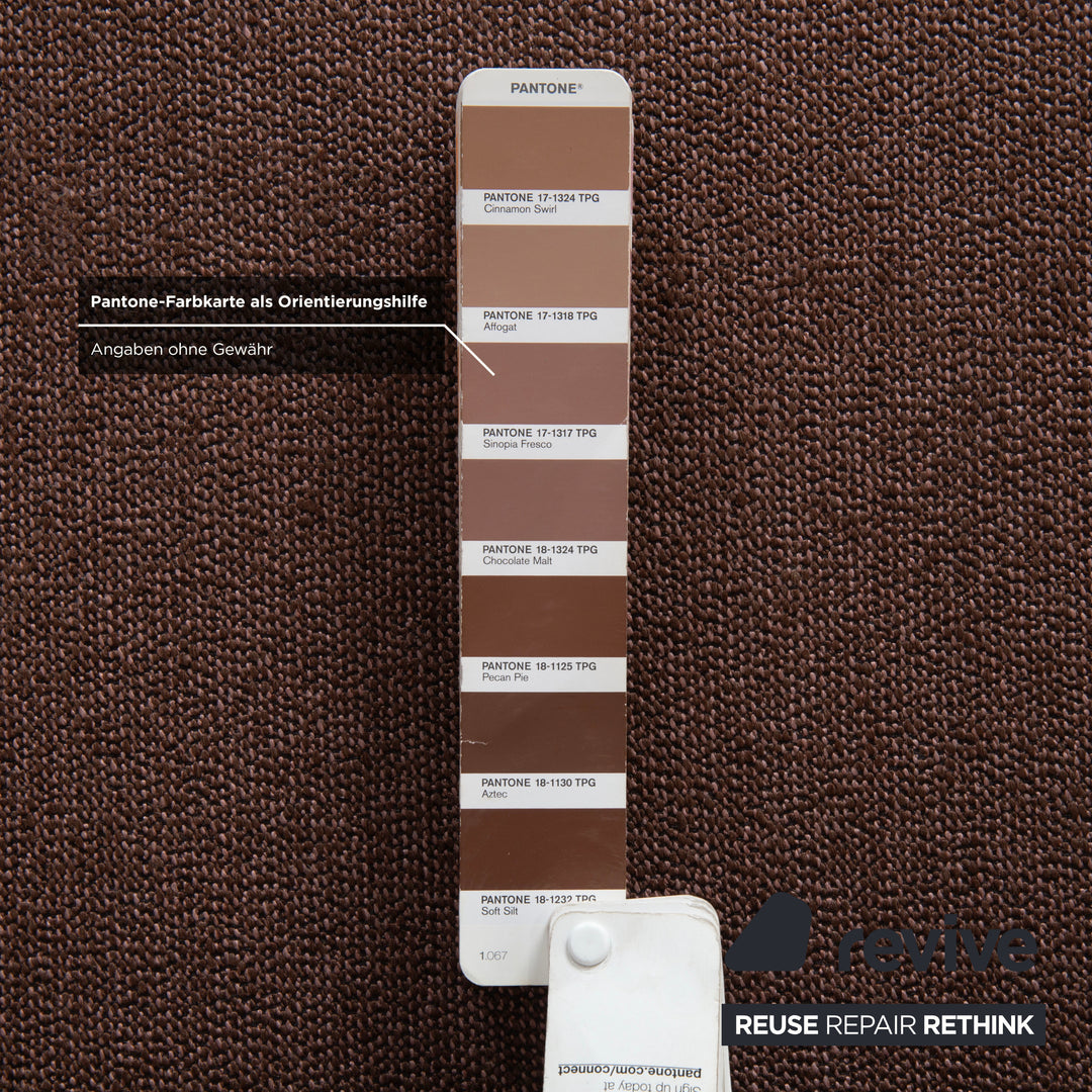 Brühl Alba Stoff Chrom Ecksofa Braun Grau Taupe manuelle Funktion Sofa Couch