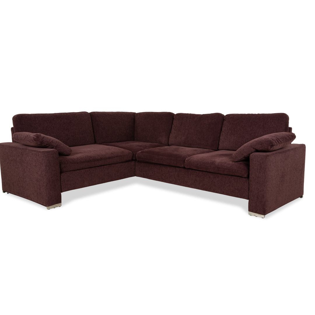 Brühl Alba Stoff Ecksofa Dunkelrot Burgund Sofa Couch