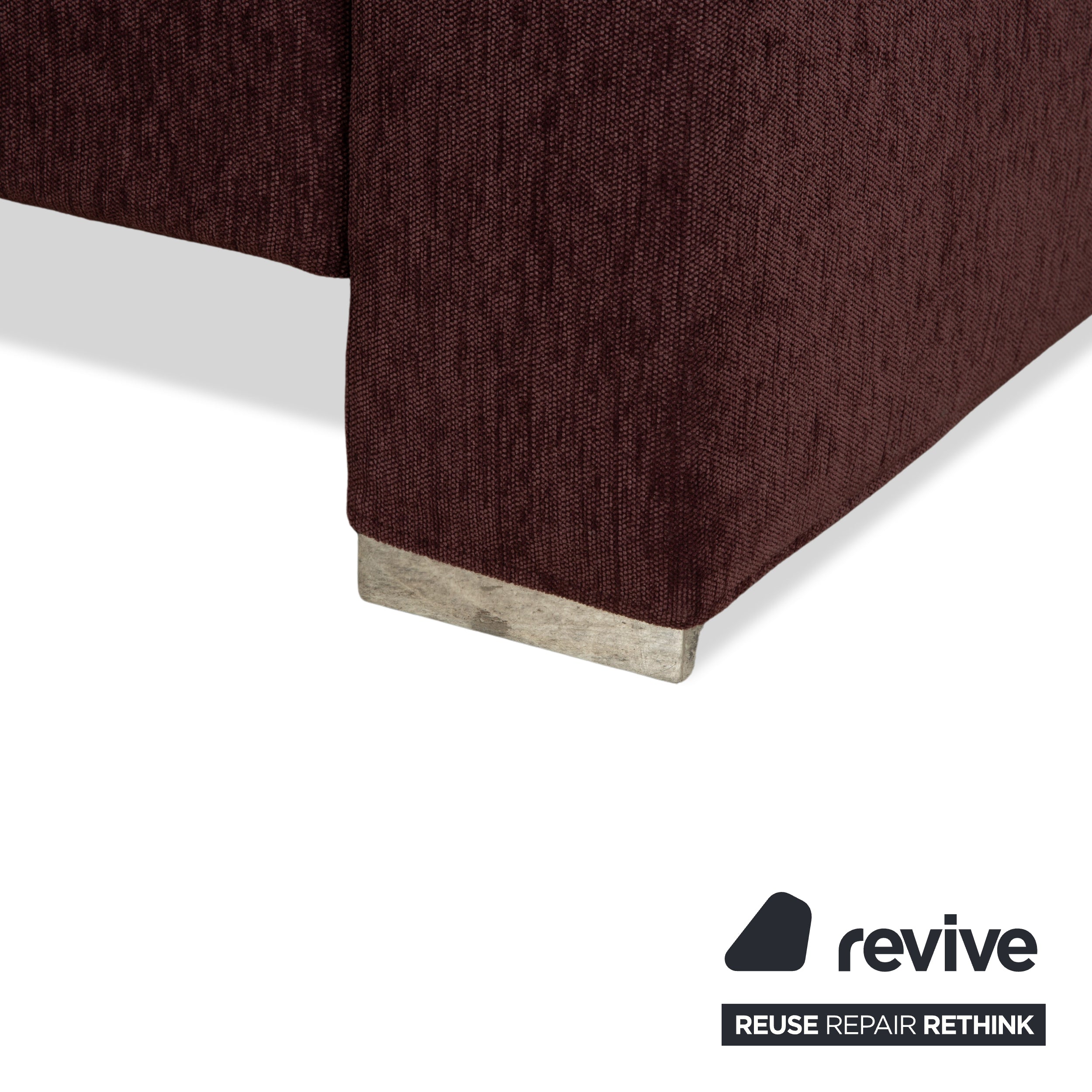 Canapé d'angle en tissu Brühl Alba rouge foncé bordeaux