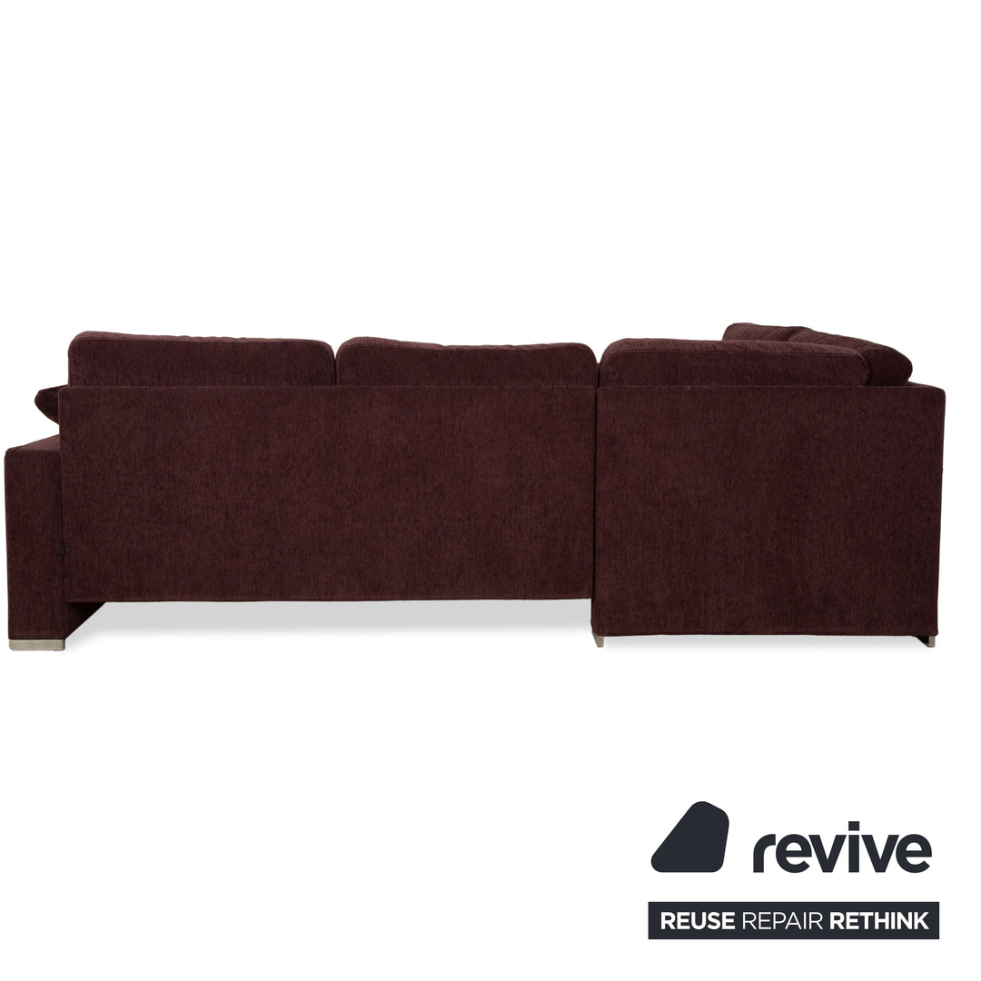 Brühl Alba Stoff Ecksofa Dunkelrot Burgund Sofa Couch