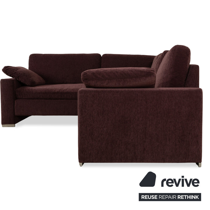 Brühl Alba Stoff Ecksofa Dunkelrot Burgund Sofa Couch