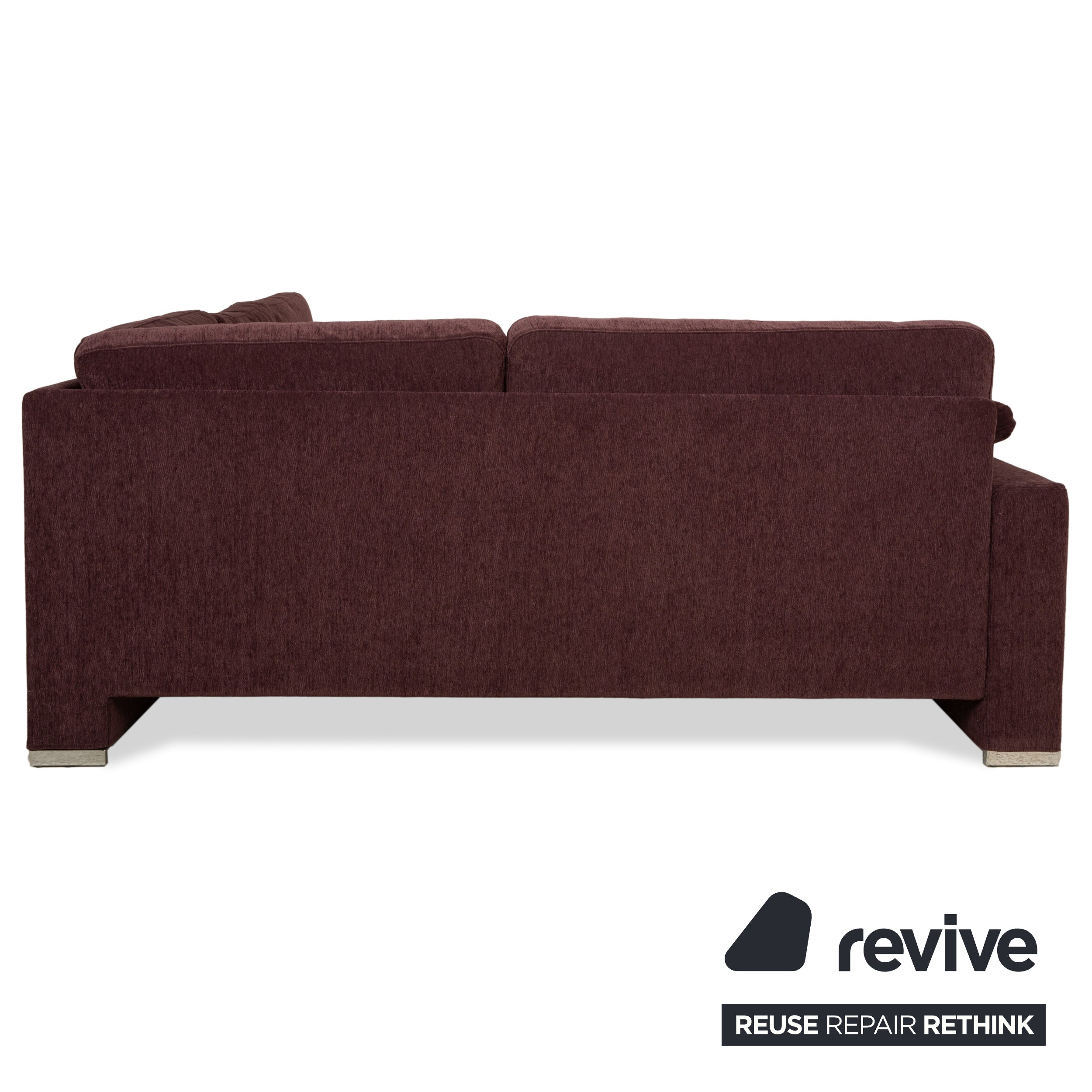 Canapé d'angle en tissu Brühl Alba rouge foncé bordeaux