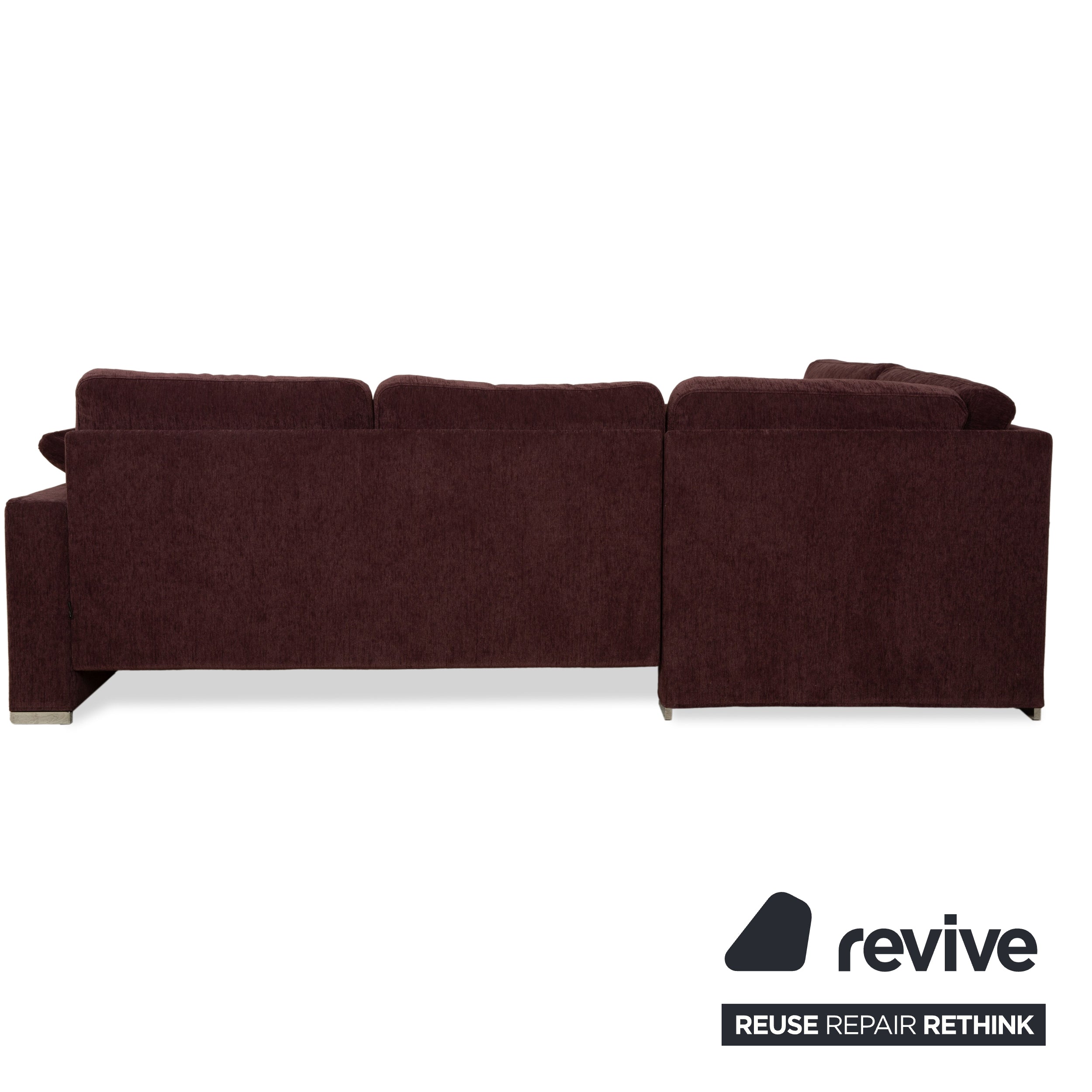 Canapé d'angle en tissu Brühl Alba rouge foncé bordeaux