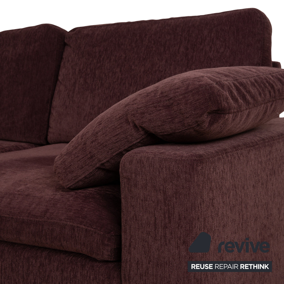 Brühl Alba Stoff Ecksofa Dunkelrot Burgund Sofa Couch