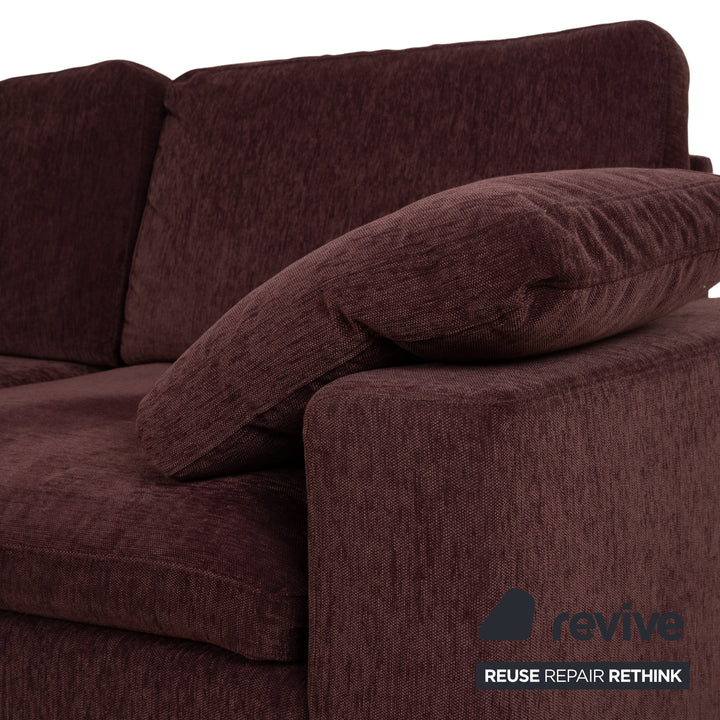 Brühl Alba Stoff Ecksofa Dunkelrot Burgund Sofa Couch
