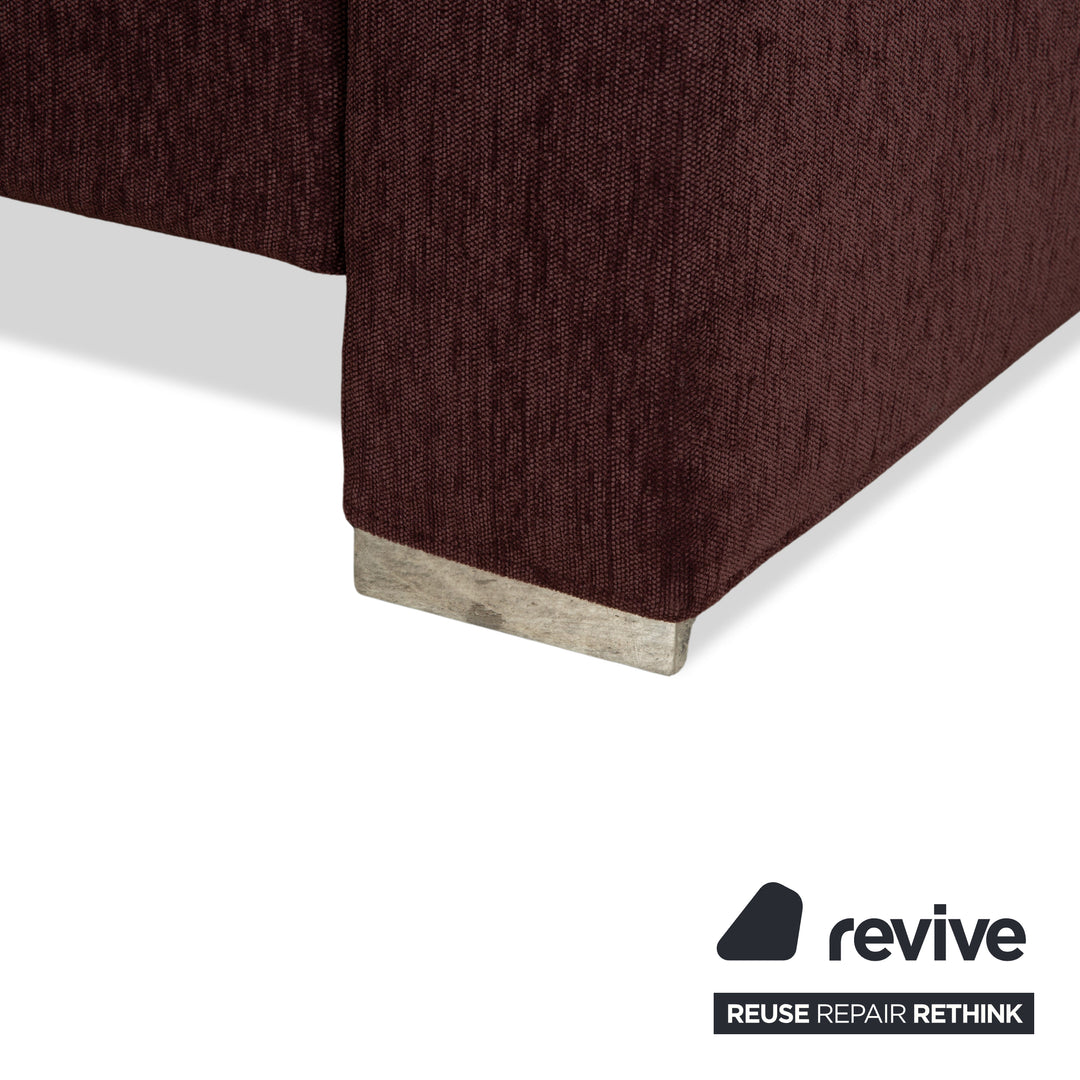 Brühl Alba Stoff Ecksofa Dunkelrot Burgund Sofa Couch