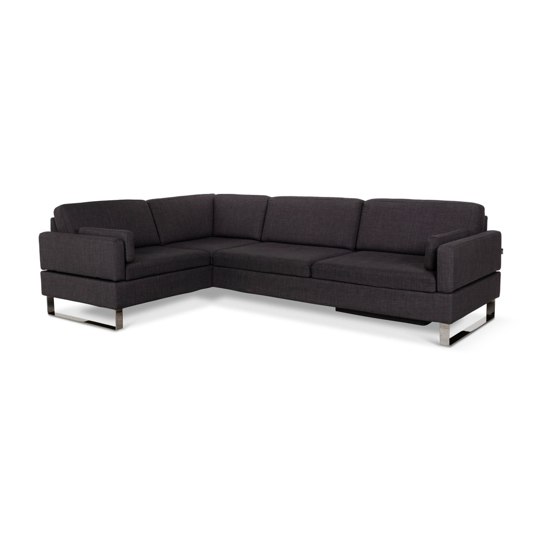 Brühl Alba canapé d'angle en tissu gris canapé à fonction manuelle
