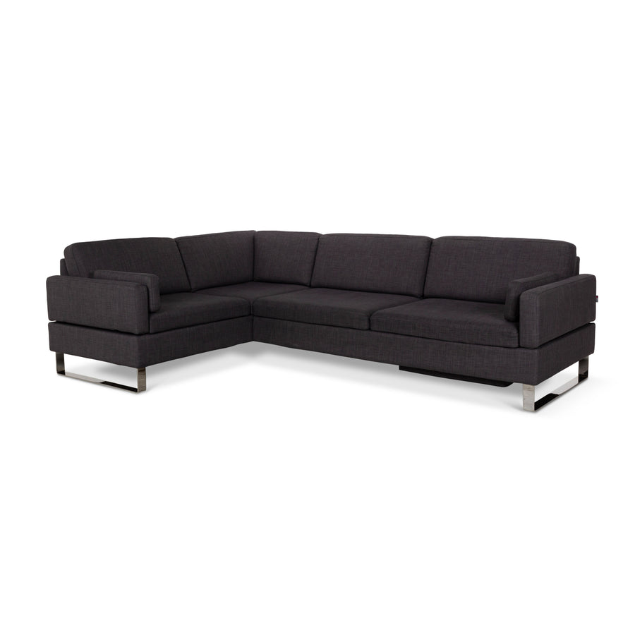 Brühl Alba canapé d'angle en tissu gris canapé à fonction manuelle