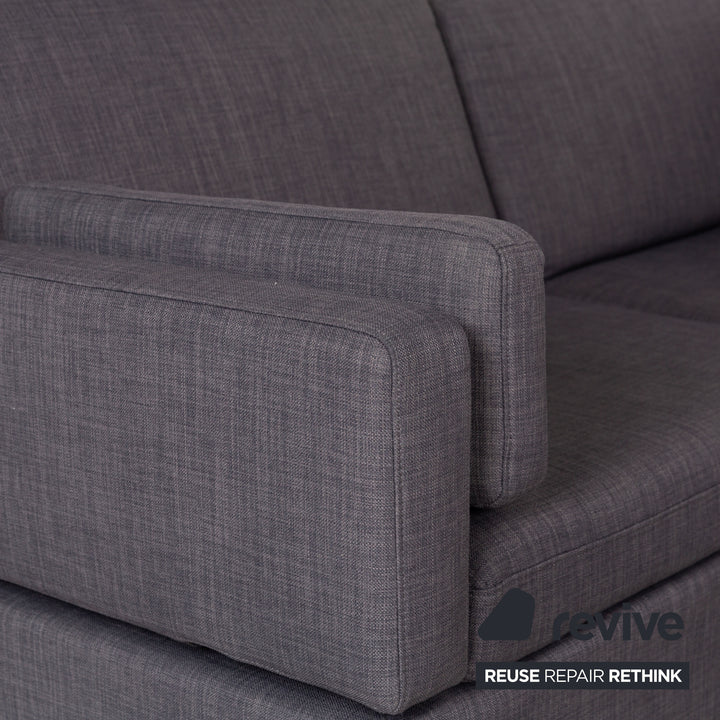 Brühl Alba canapé d'angle en tissu gris canapé à fonction manuelle