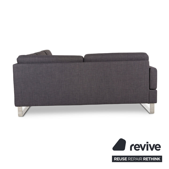 Brühl Alba canapé d'angle en tissu gris canapé à fonction manuelle