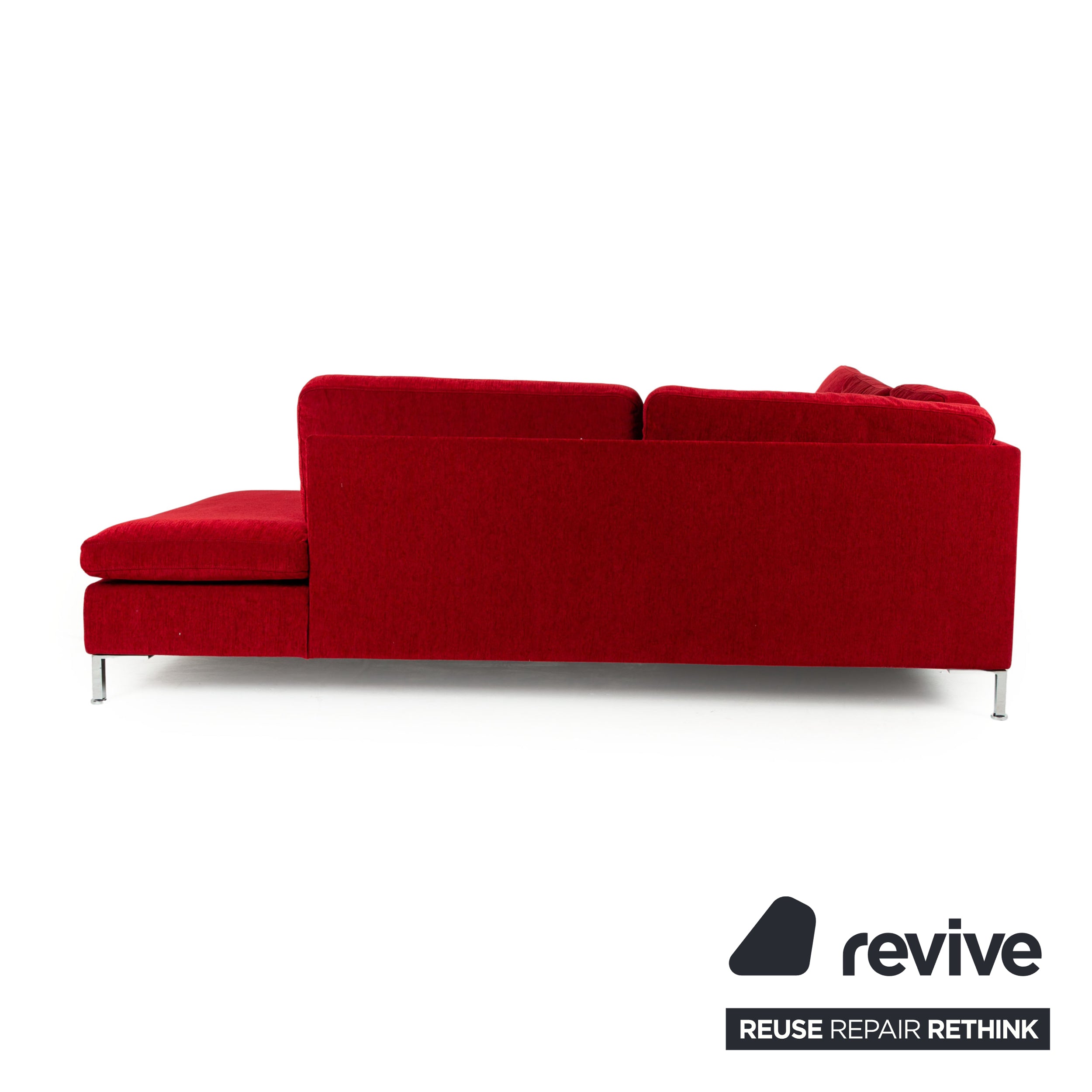 Brühl Alba Fabric Corner Sofa Red Manual Function Sofa Couch