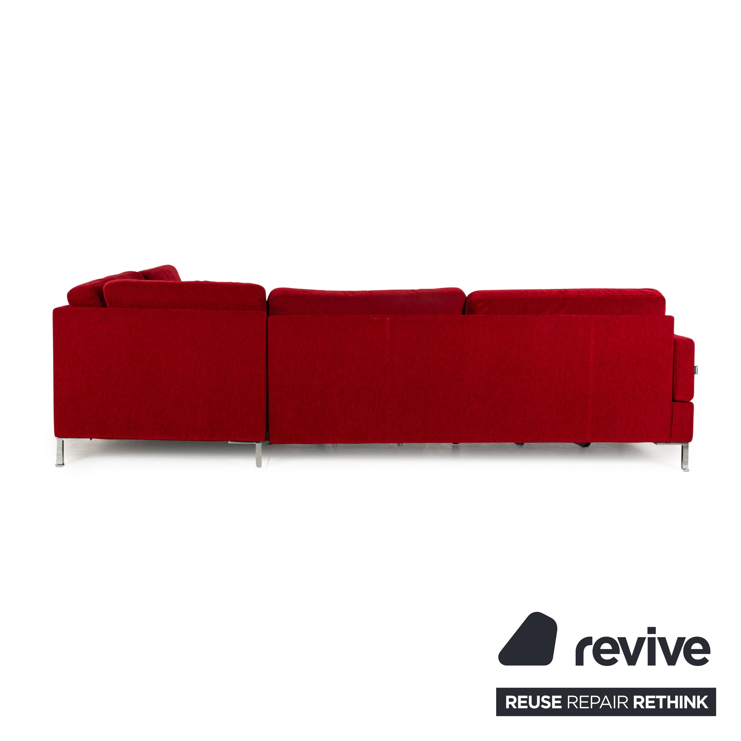 Brühl Alba Fabric Corner Sofa Red Manual Function Sofa Couch