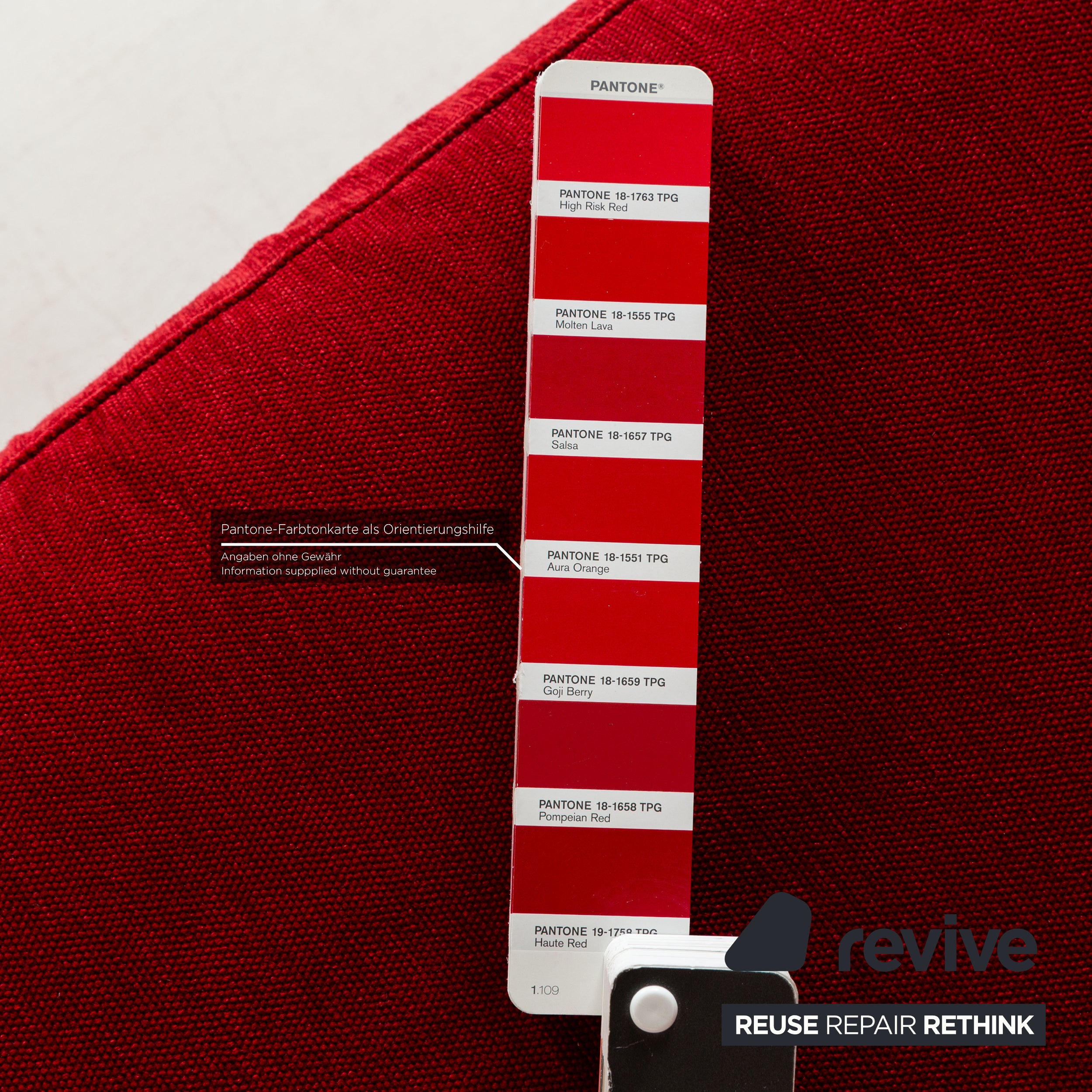 Brühl Alba Stoff Ecksofa Rot manuelle Funktion Sofa Couch