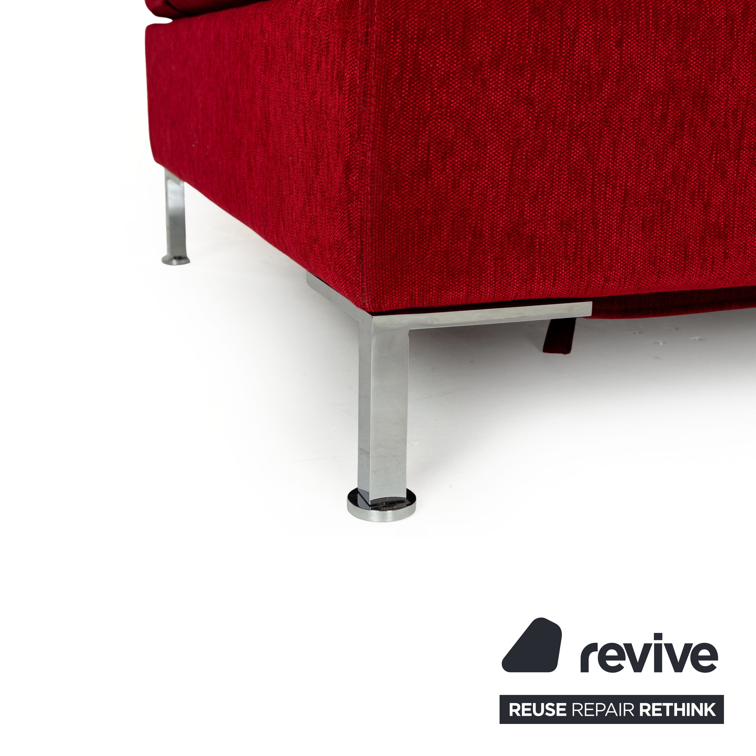 Brühl Alba Stoff Ecksofa Rot manuelle Funktion Sofa Couch