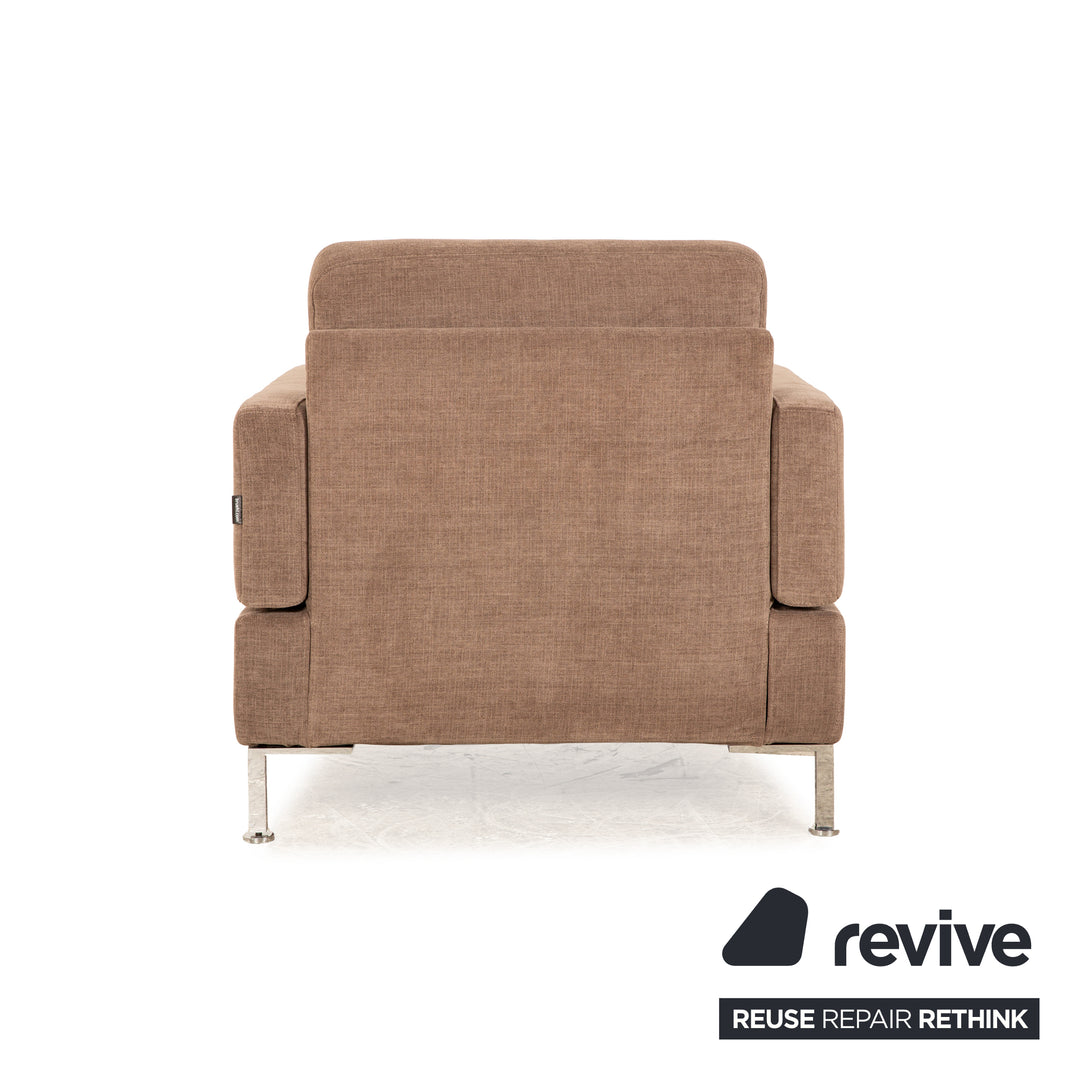 Brühl Alba Fabric Armchair Grey Brown Manual Function